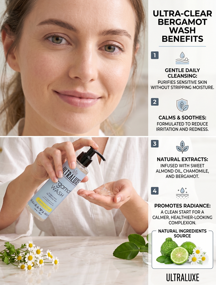 UltraLuxe Bergamot Wash - For all skin types/Sensitive/Discoloration