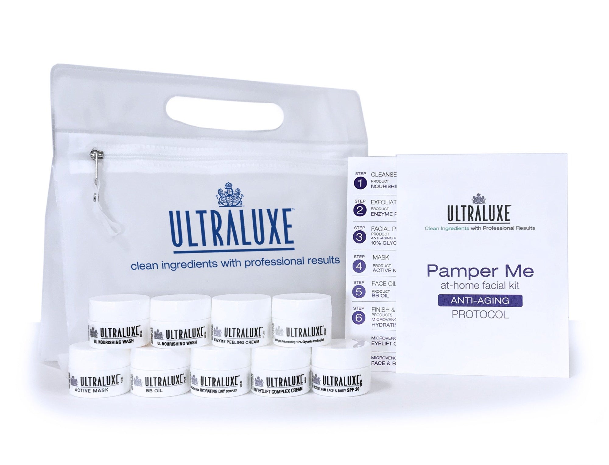 UltraLuxe Pamper Me At-Home Facial Kit- for Anti Aging